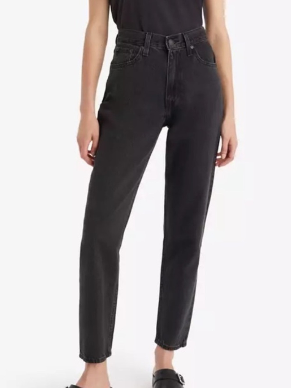Levi’s Women Size 30x30 Black Denim Casual High Rise Tapered 80s Mom Jeans NWT